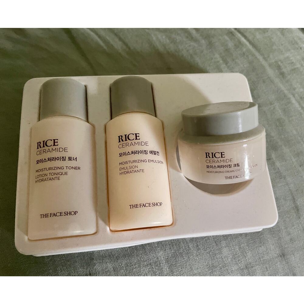 The Face Shop Rice & Ceramide Moisturizing Skincare and Cream Set, 75 Ml